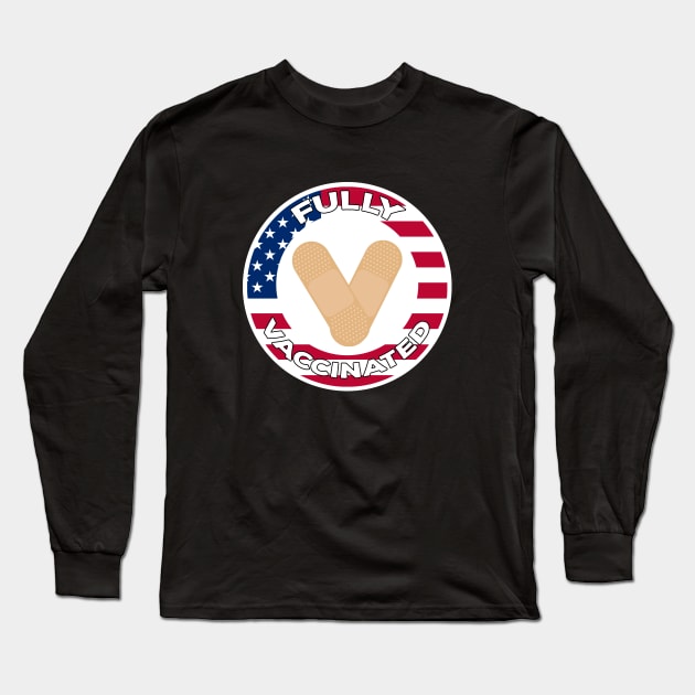 Fully Vaccinated USA Long Sleeve T-Shirt by DiegoCarvalho